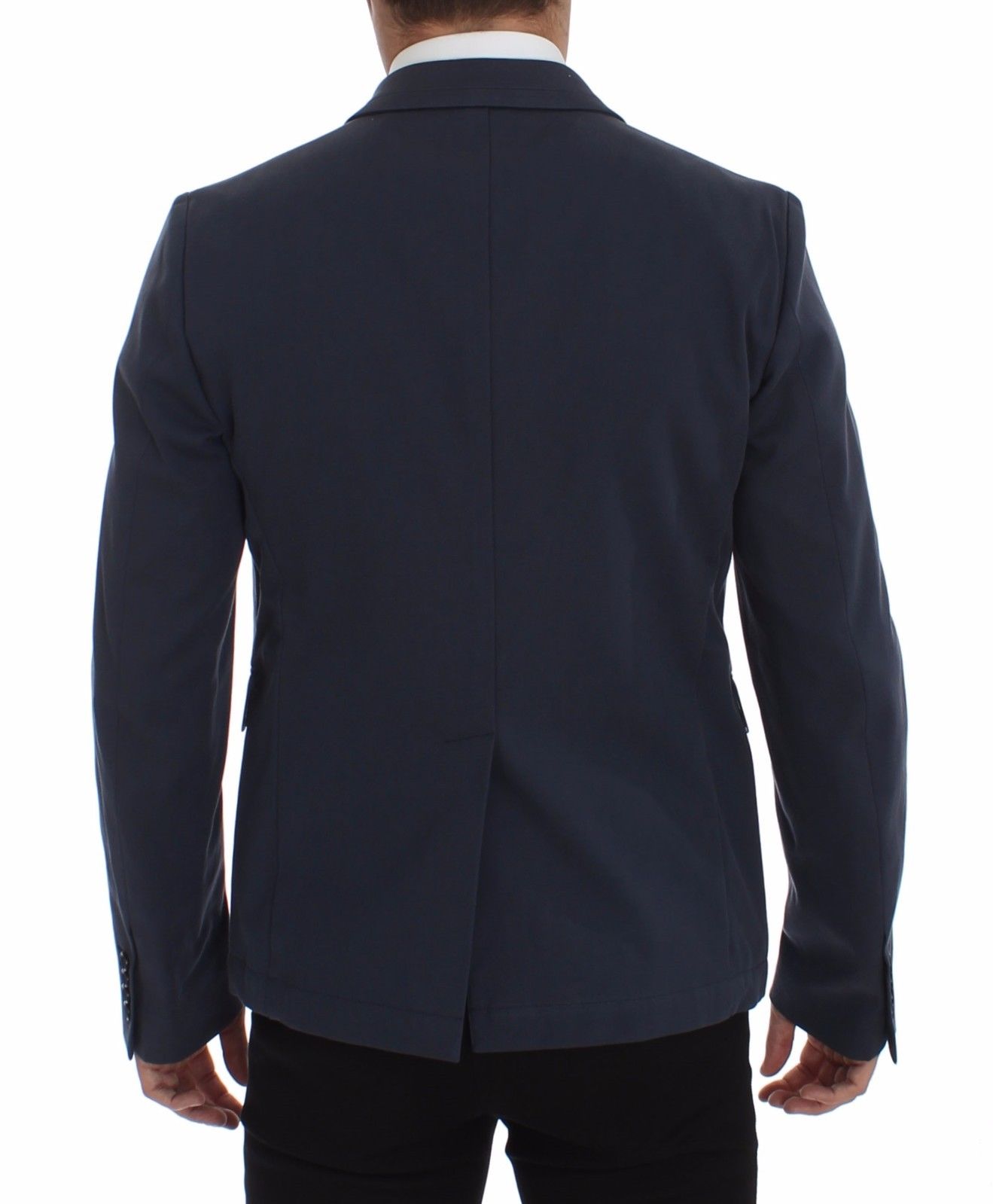 Dolce & Gabbana Blue Cotton Stretch Casual Blazer