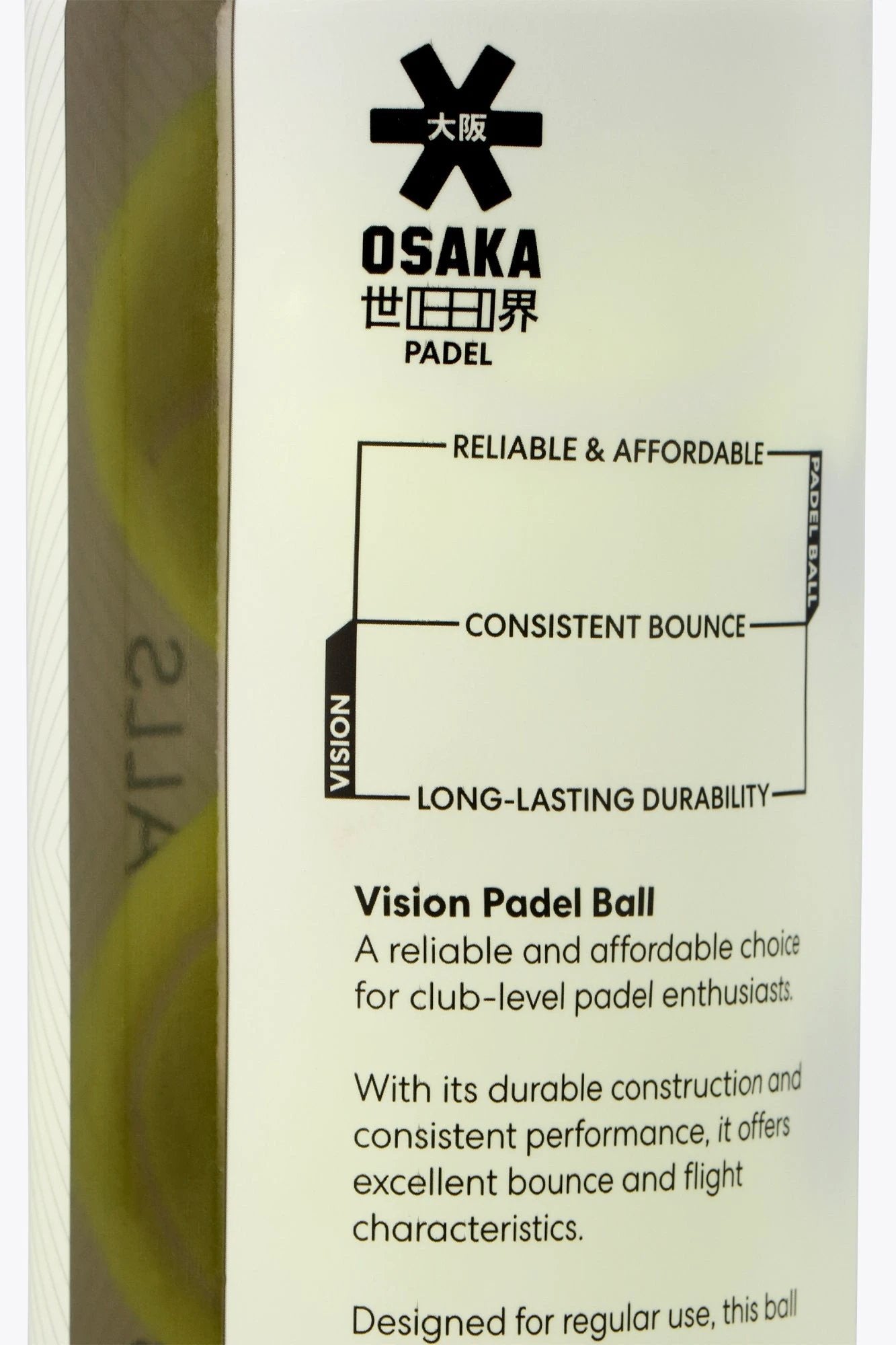 Osaka Vision Padel Ball - 3 Ball Can | No Color