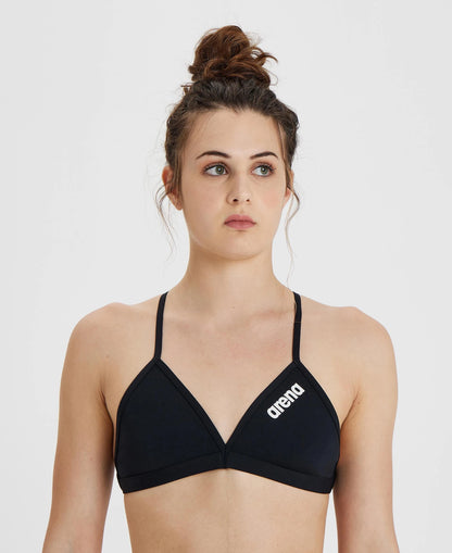 WOMEN'S TEAM SWIM TOP TIE BACK SOLID